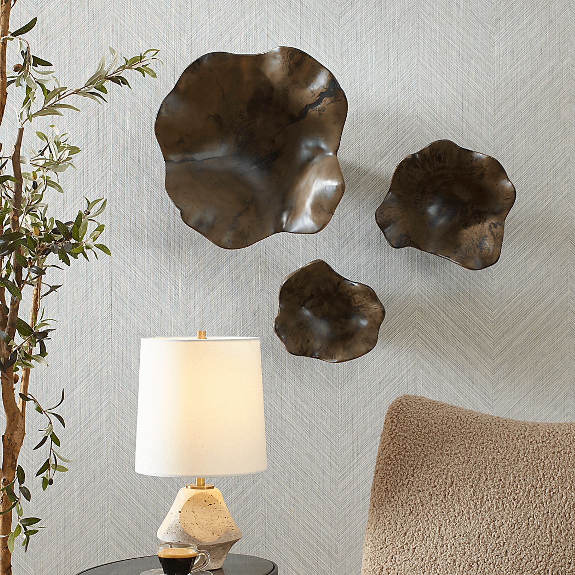 Cainics Brown Wall Decor, Set of 3 - Image 3