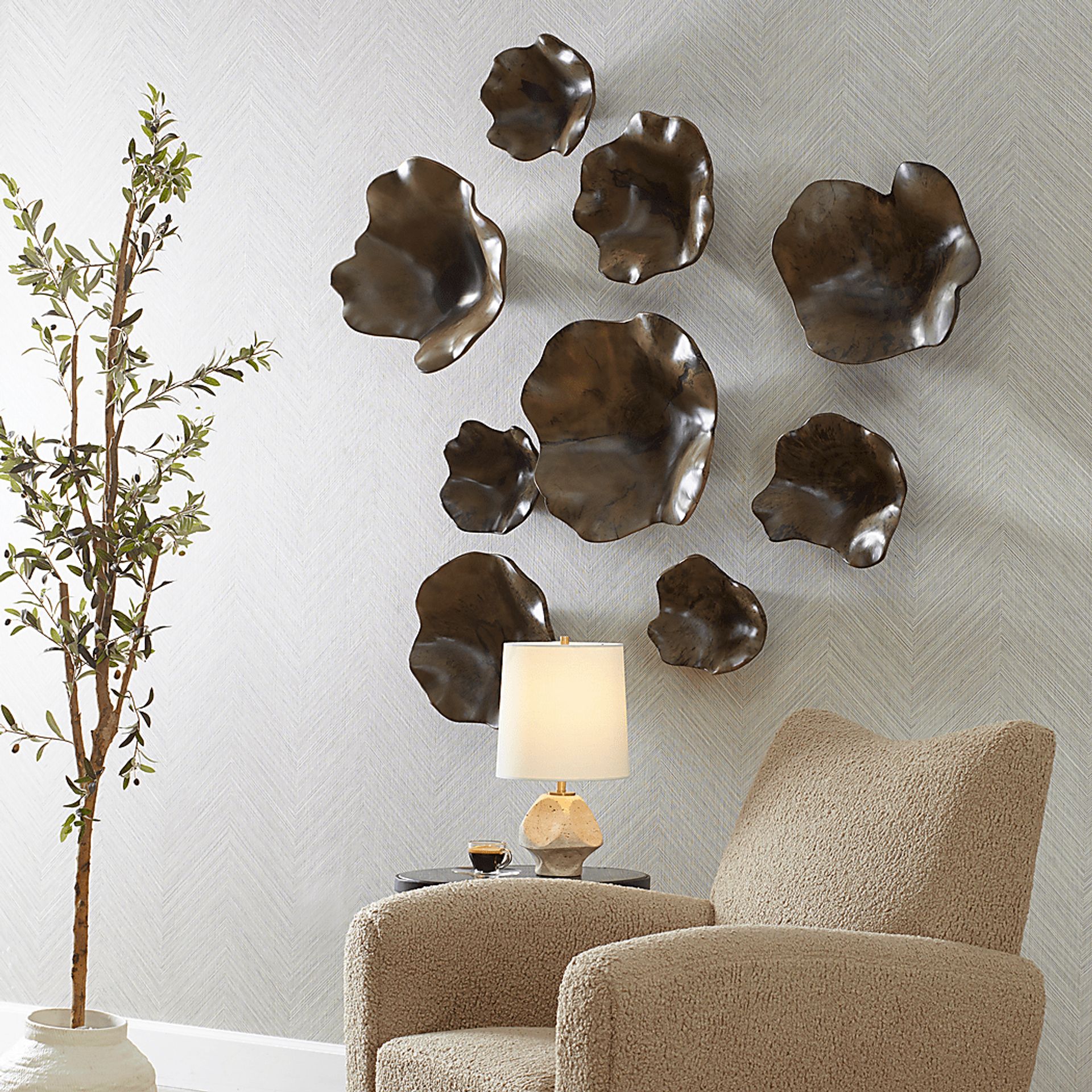 Cainics Brown Wall Decor, Set of 3 - Image 4