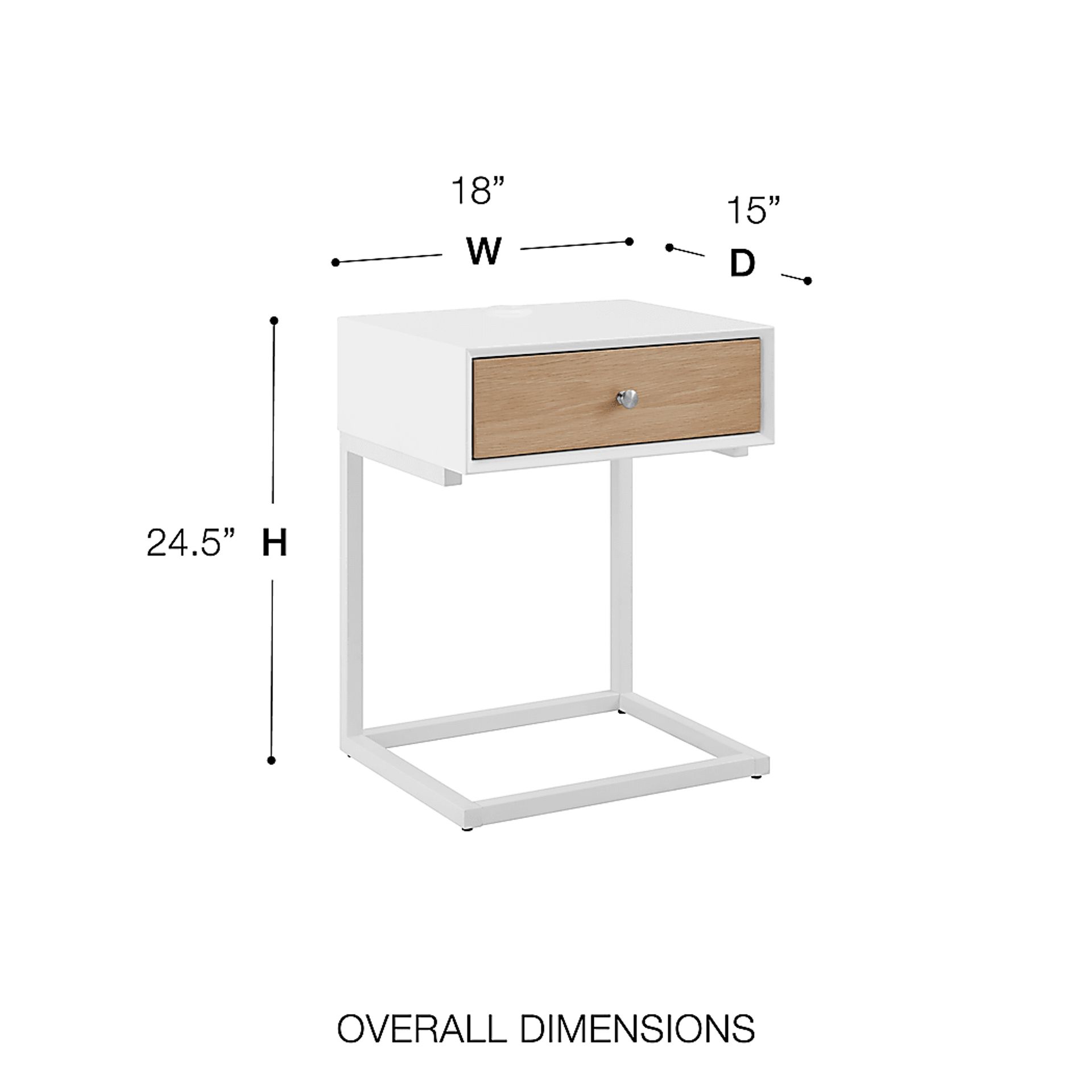 Caique White End Table - Image 9