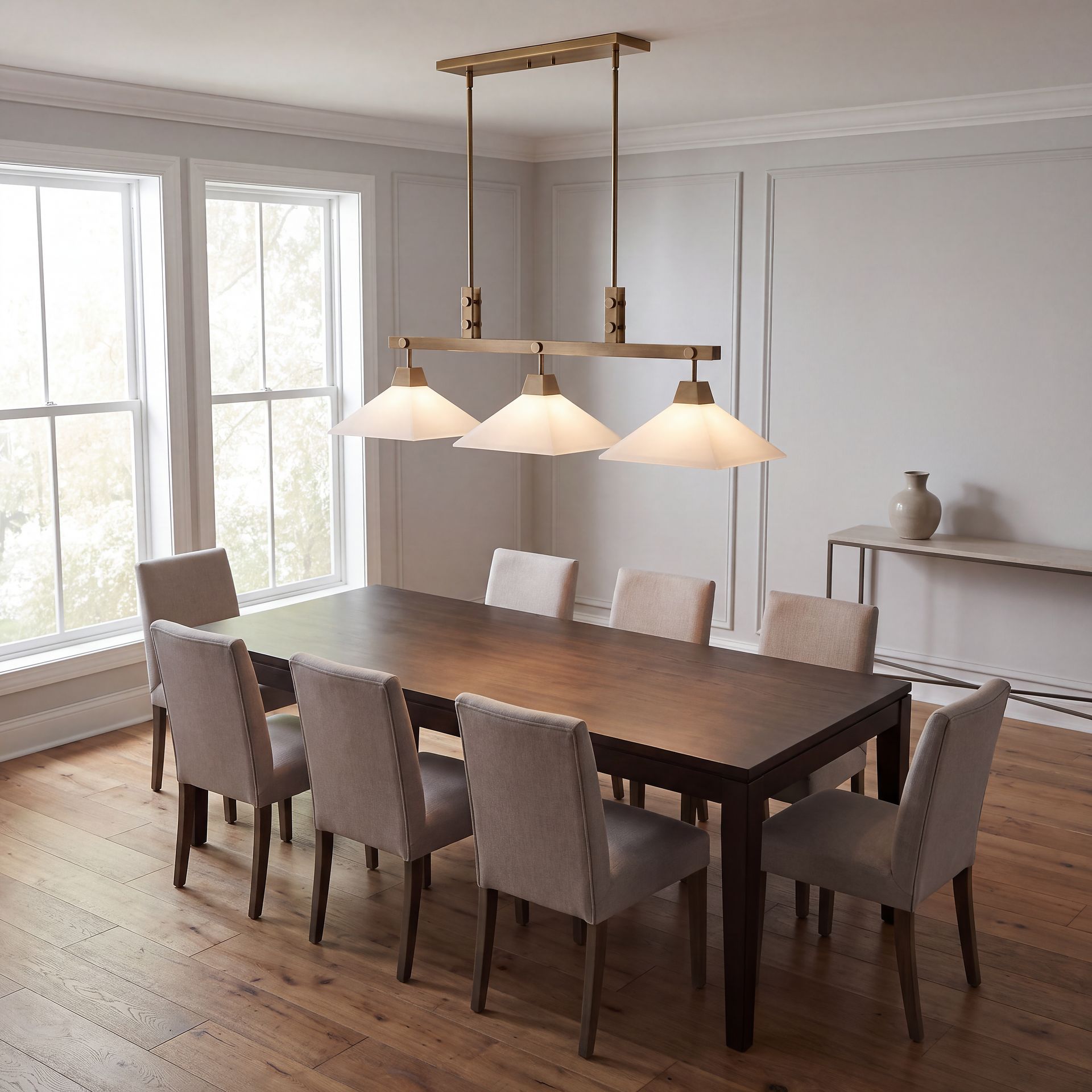 Caira Drive Brass Chandelier - Image 6
