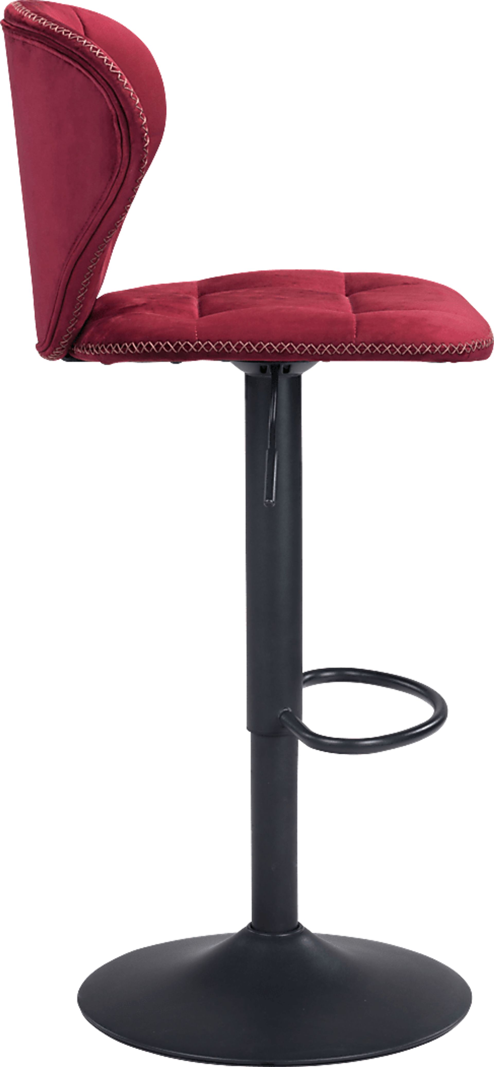 Caitriona Red Adjustable Barstool - Image 2