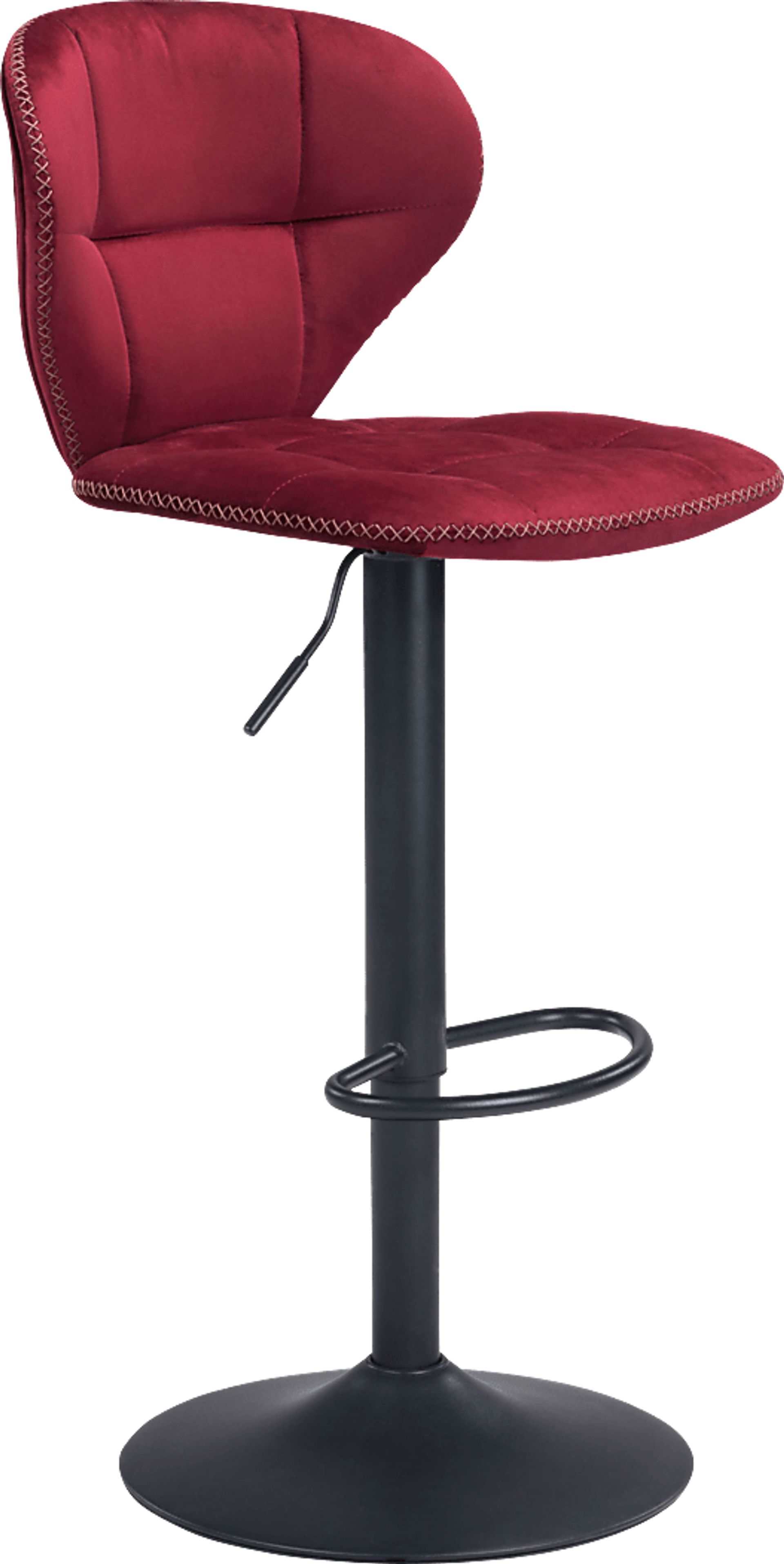 Caitriona Red Adjustable Barstool - Image 1