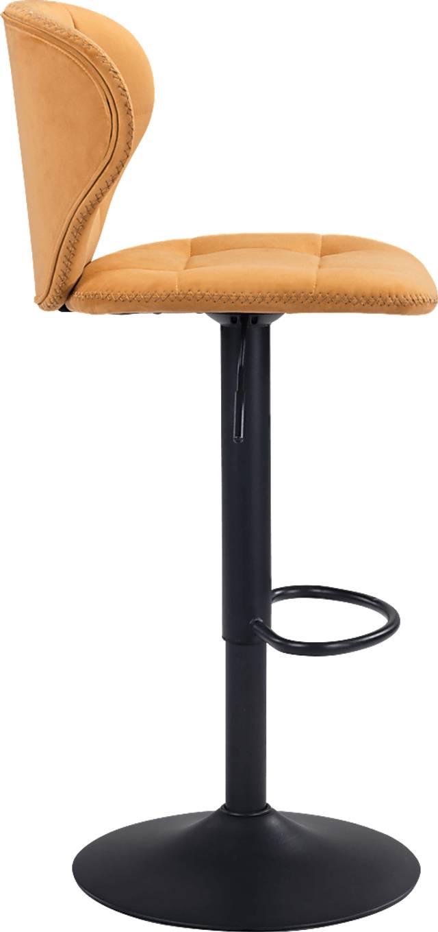 Caitriona Yellow Adjustable Barstool - Thumbnail - Image 2