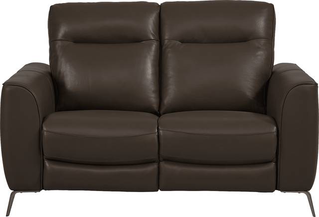 Calabra Chocolate Leather 6 Pc Living Room with Reclining Sofa - Thumbnail - Image 5
