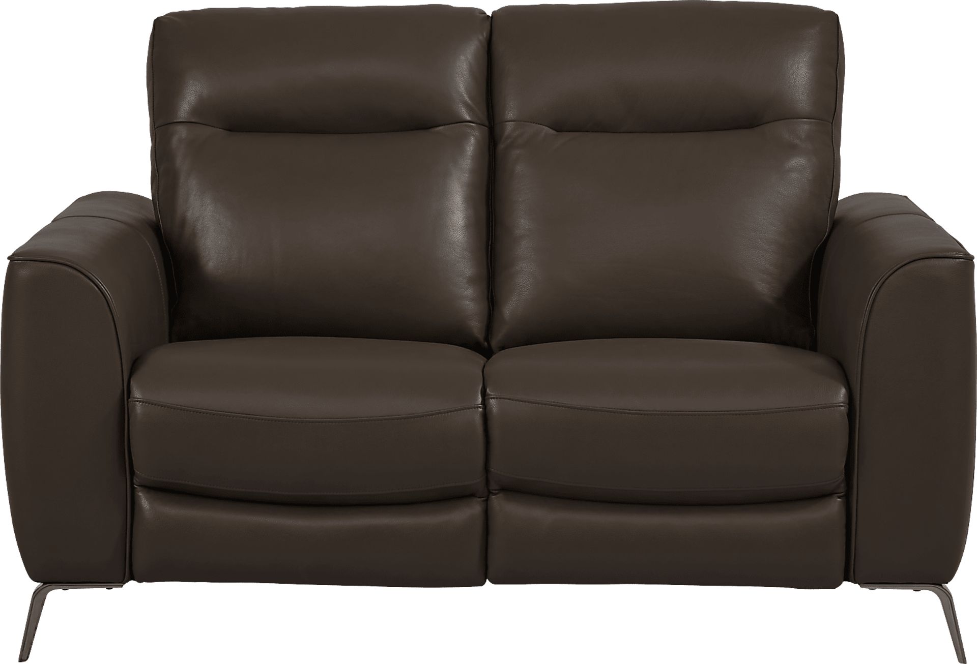 Calabra Chocolate Leather 6 Pc Living Room with Reclining Sofa - Image 5