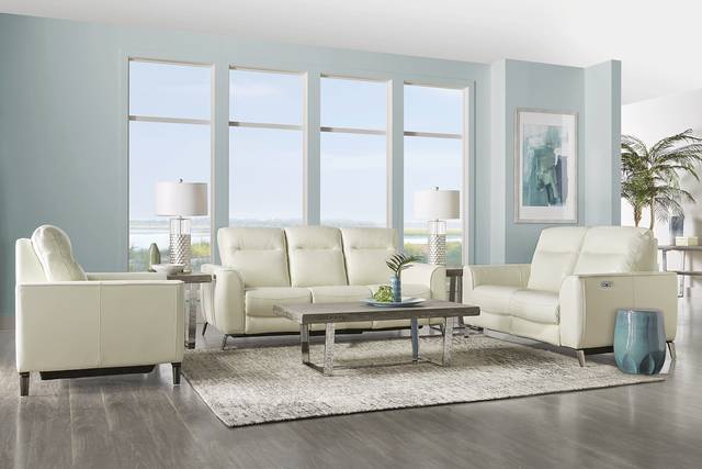 Calabra Ice Leather 3 Pc Reclining Living Room - Thumbnail - Image 1
