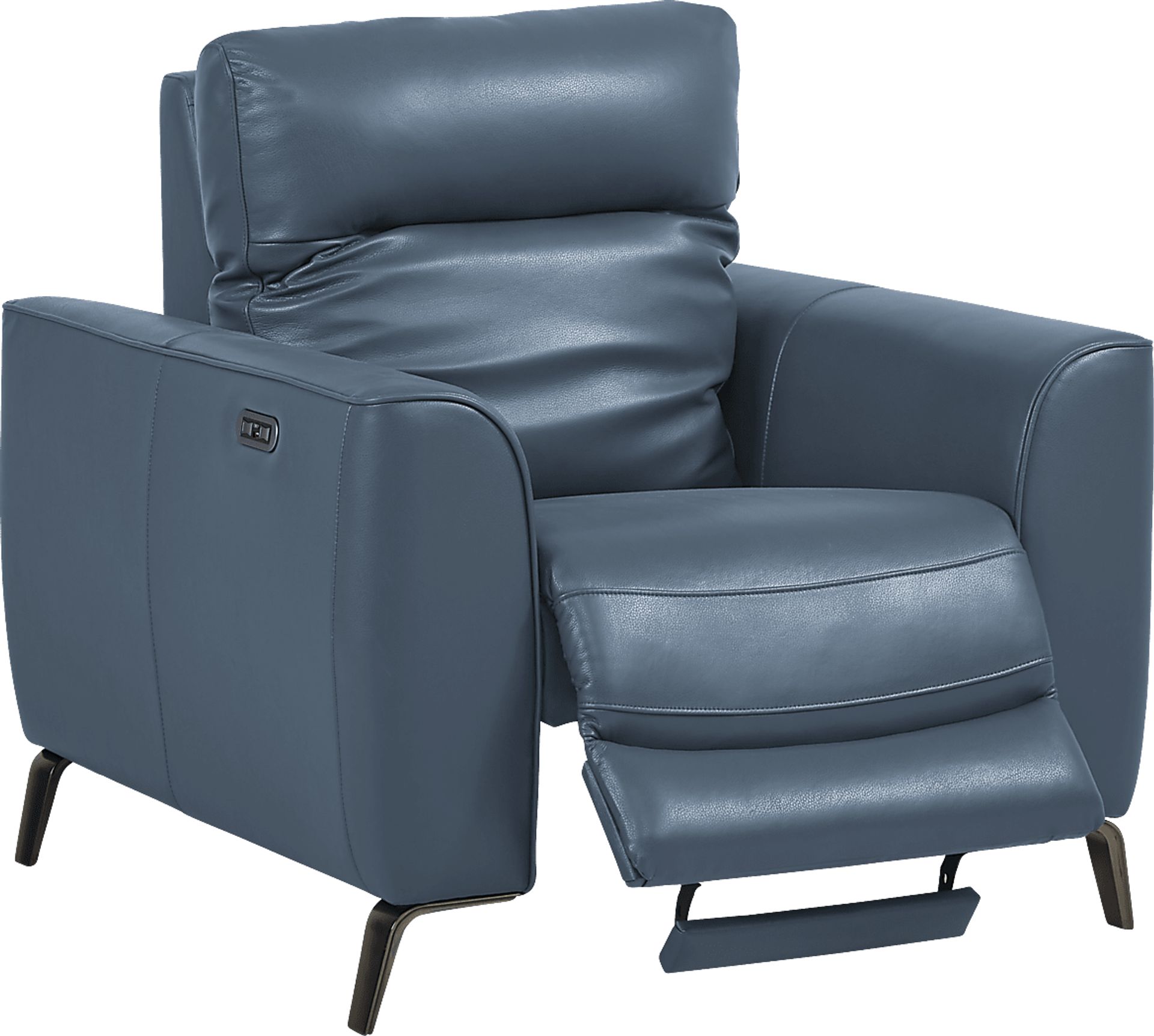 Calabra Ocean Leather 6 Pc Living Room with Reclining Sofa - Image 7