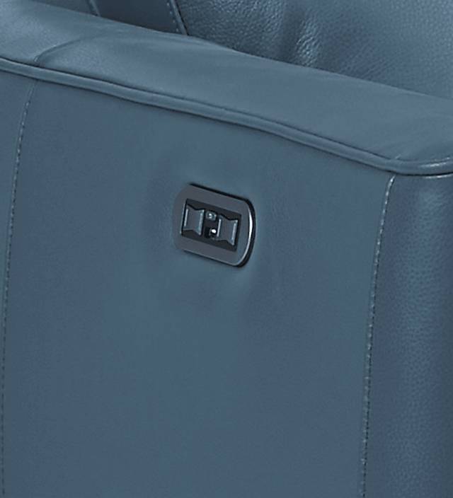 Calabra Ocean Leather Dual Power Recliner - Thumbnail - Image 3
