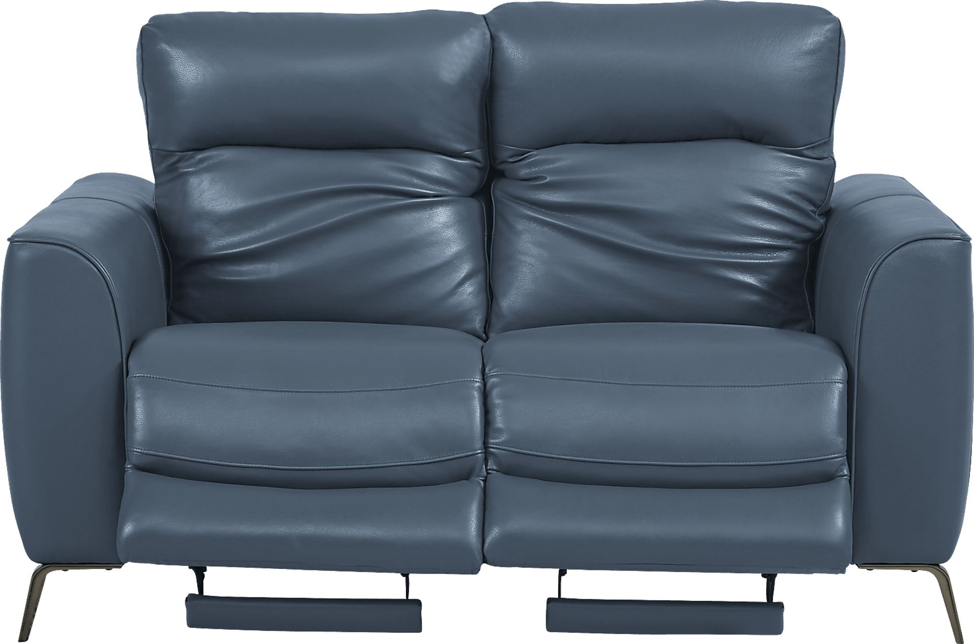 Calabra Ocean Leather 6 Pc Reclining Living Room - Image 5