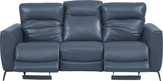 Calabra Ocean Leather 5 Pc Reclining Living Room - Thumbnail - Image 3