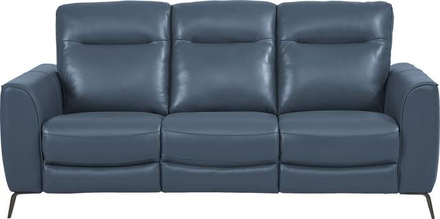 Calabra Ocean Leather 5 Pc Reclining Living Room - Thumbnail - Image 2