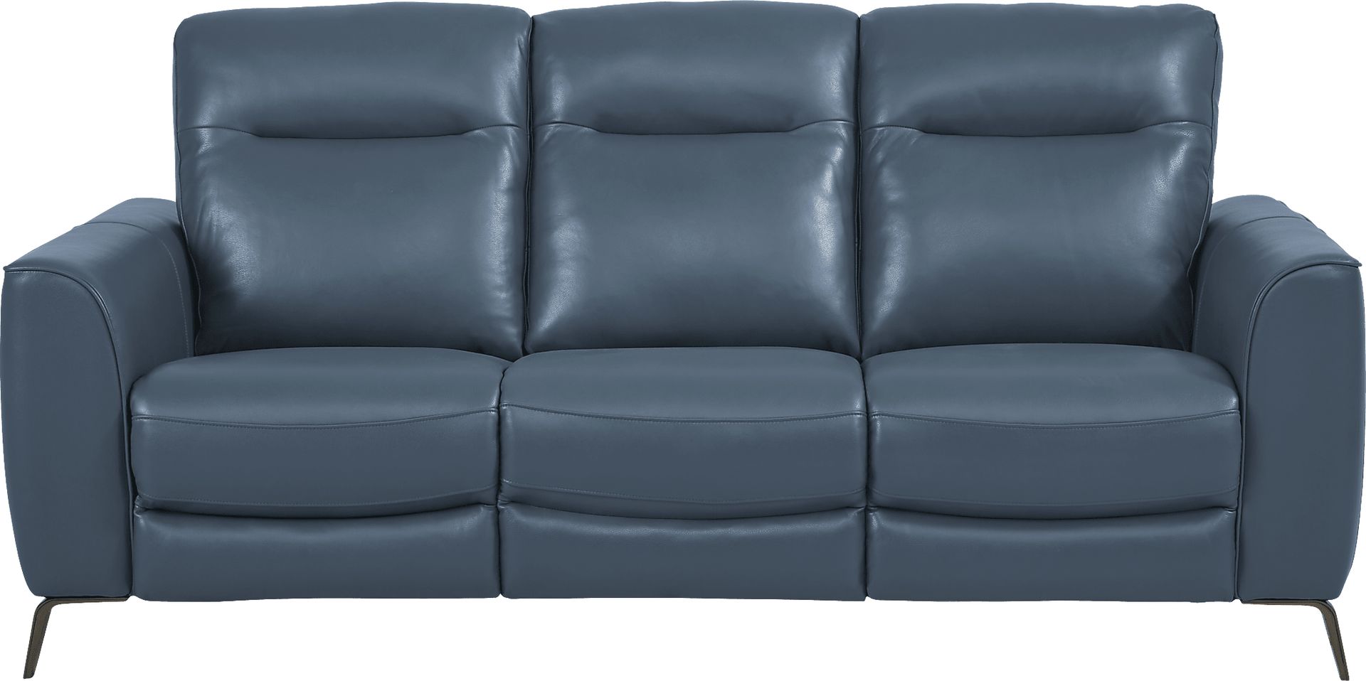 Calabra Ocean Leather 6 Pc Living Room with Reclining Sofa - Image 2