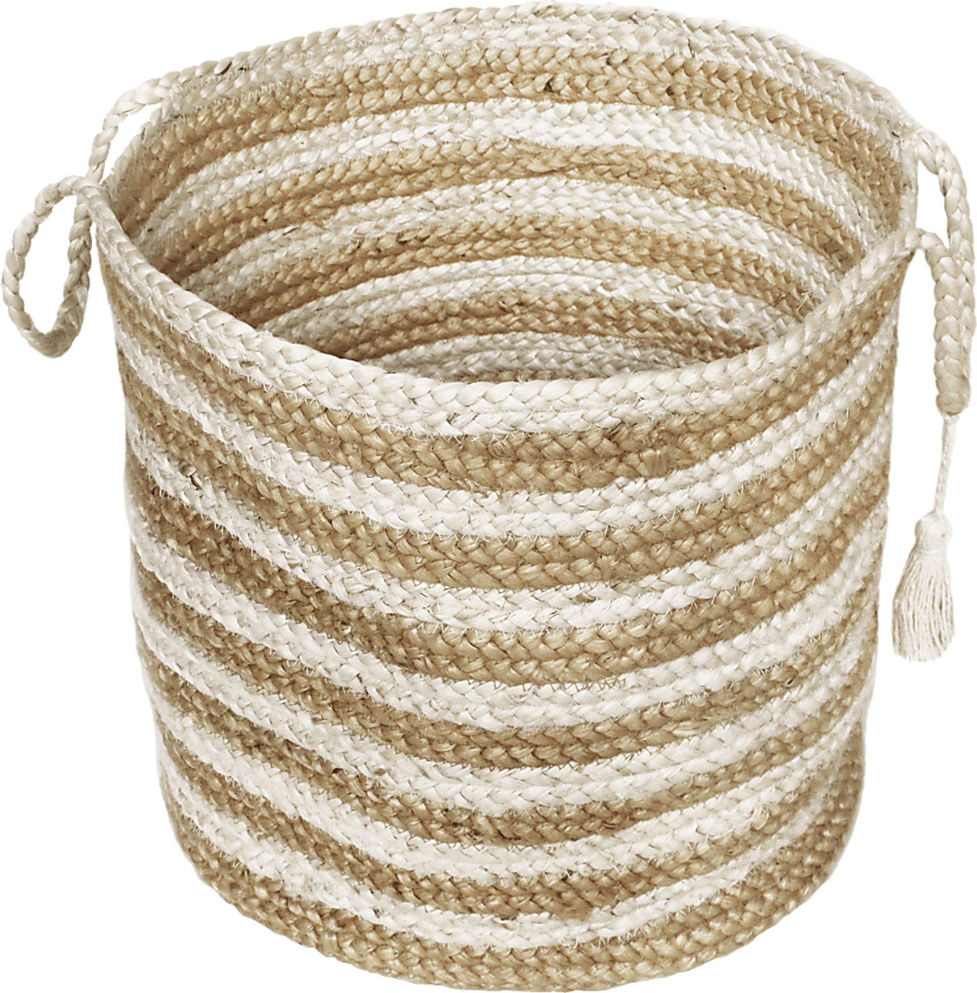 Calarel Tan/White 17 in. Basket - Image 4