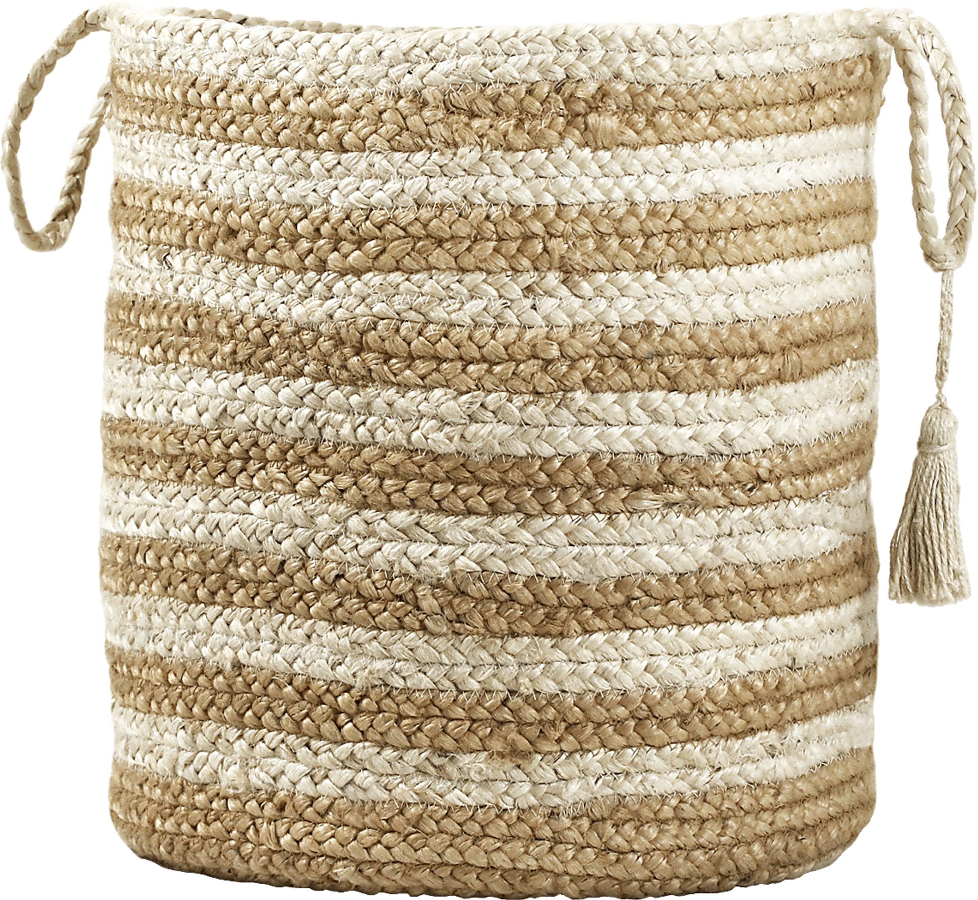 Calarel Tan/White 17 in. Basket - Image 1