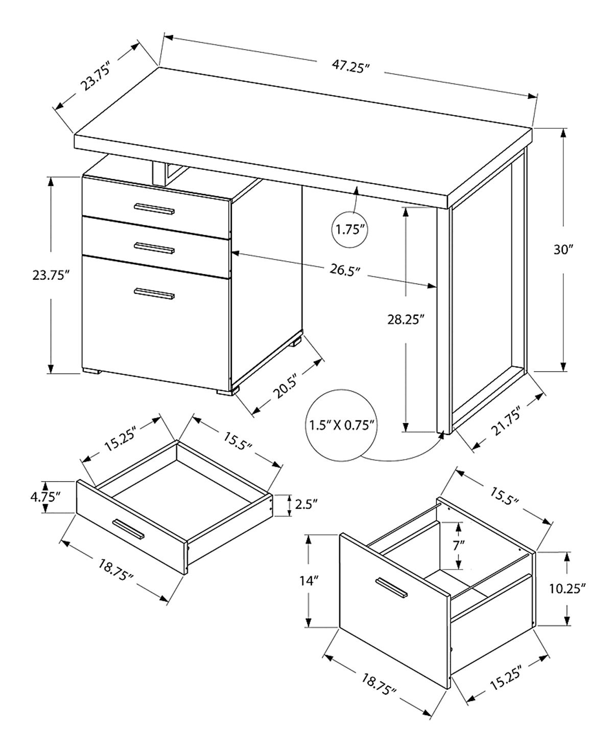 Calavetti Gray Desk | Rooms to Go