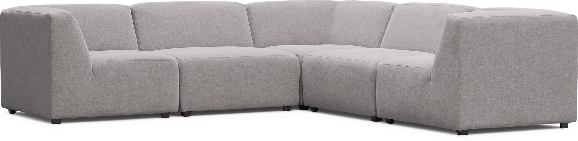 Calay 5 Pc Outdoor Sectional with Ash Slipcovers - Image 1