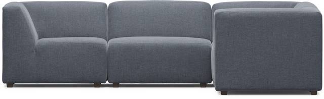 Calay 5 Pc Outdoor Sectional with Denim Slipcovers - Thumbnail - Image 4