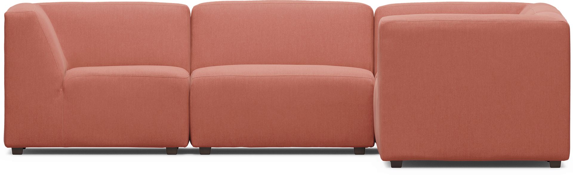 Calay 5 Pc Outdoor Sectional with Persimmon Slipcovers - Image 4