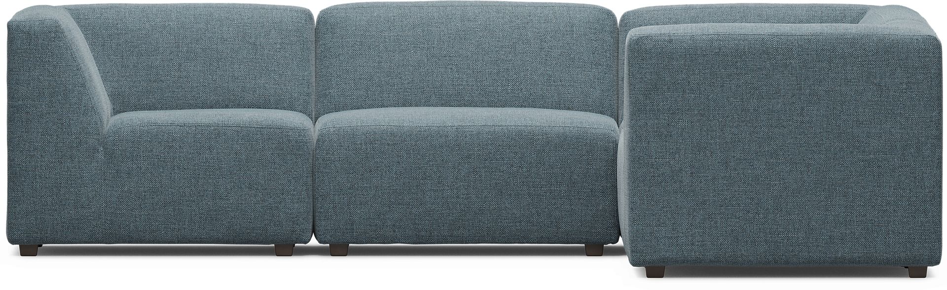 Calay 5 Pc Outdoor Sectional with Teal Slipcovers - Image 4