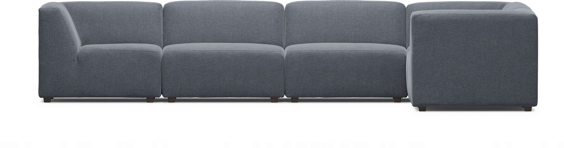 Calay 6 Pc Outdoor Sectional with Denim Slipcovers - Image 4
