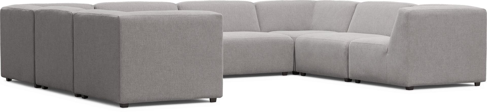 Calay 8 Pc Outdoor Sectional with Ash Slipcovers - Image 3