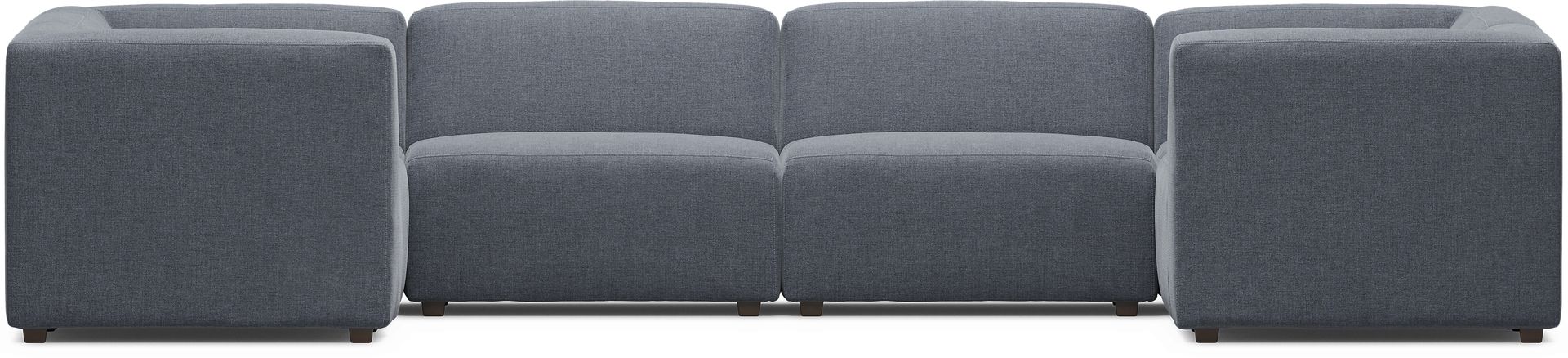 Calay 8 Pc Outdoor Sectional with Denim Slipcovers - Image 4