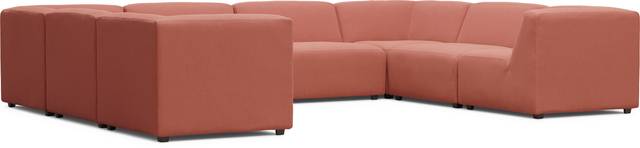 Calay 8 Pc Outdoor Sectional with Persimmon Slipcovers - Thumbnail - Image 3