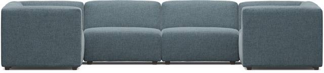Calay 8 Pc Outdoor Sectional with Teal Slipcovers - Thumbnail - Image 4