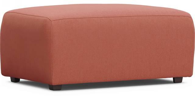 Calay Outdoor Ottoman with Persimmon Slipcover - Thumbnail - Image 1