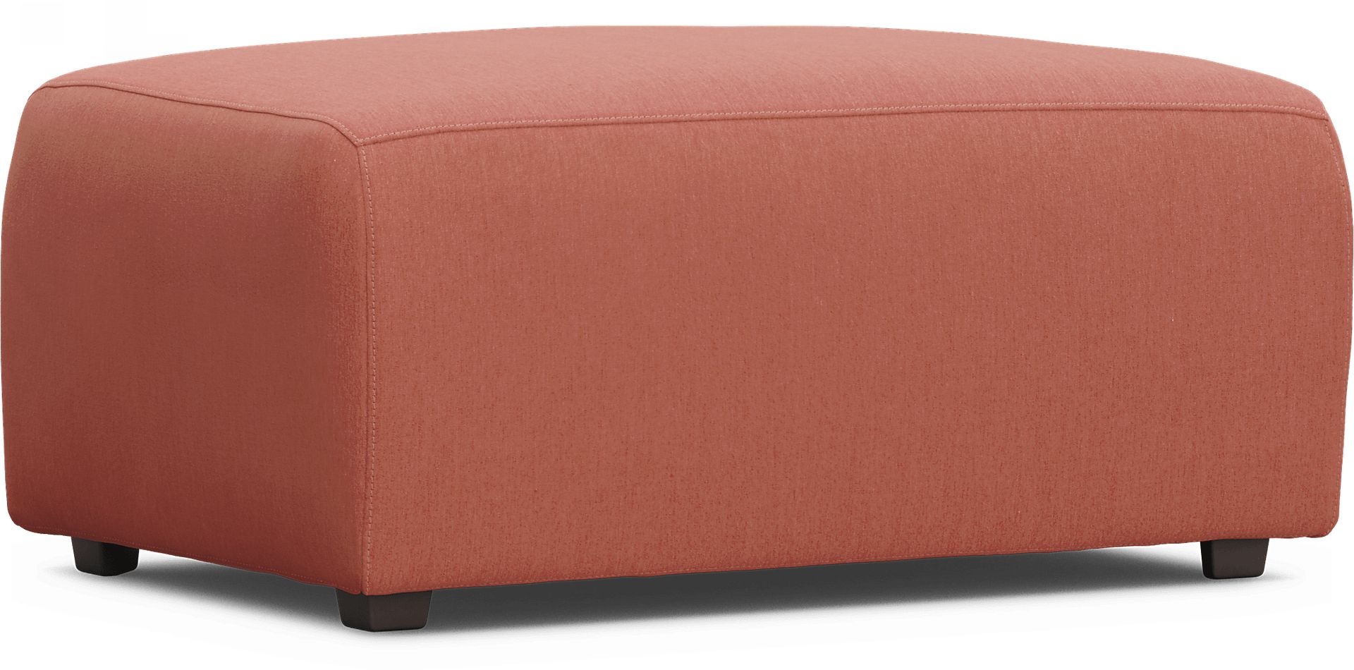 Calay Outdoor Ottoman with Persimmon Slipcover - Image 1