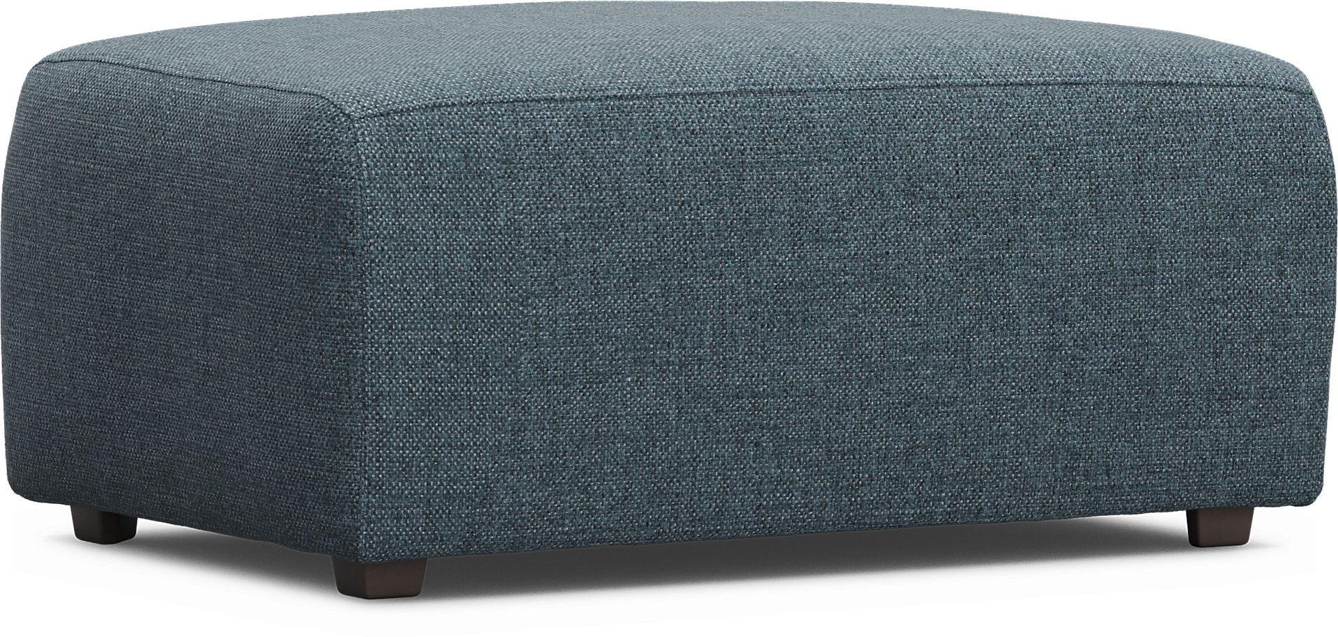 Calay Outdoor Ottoman with Teal Slipcover - Image 1