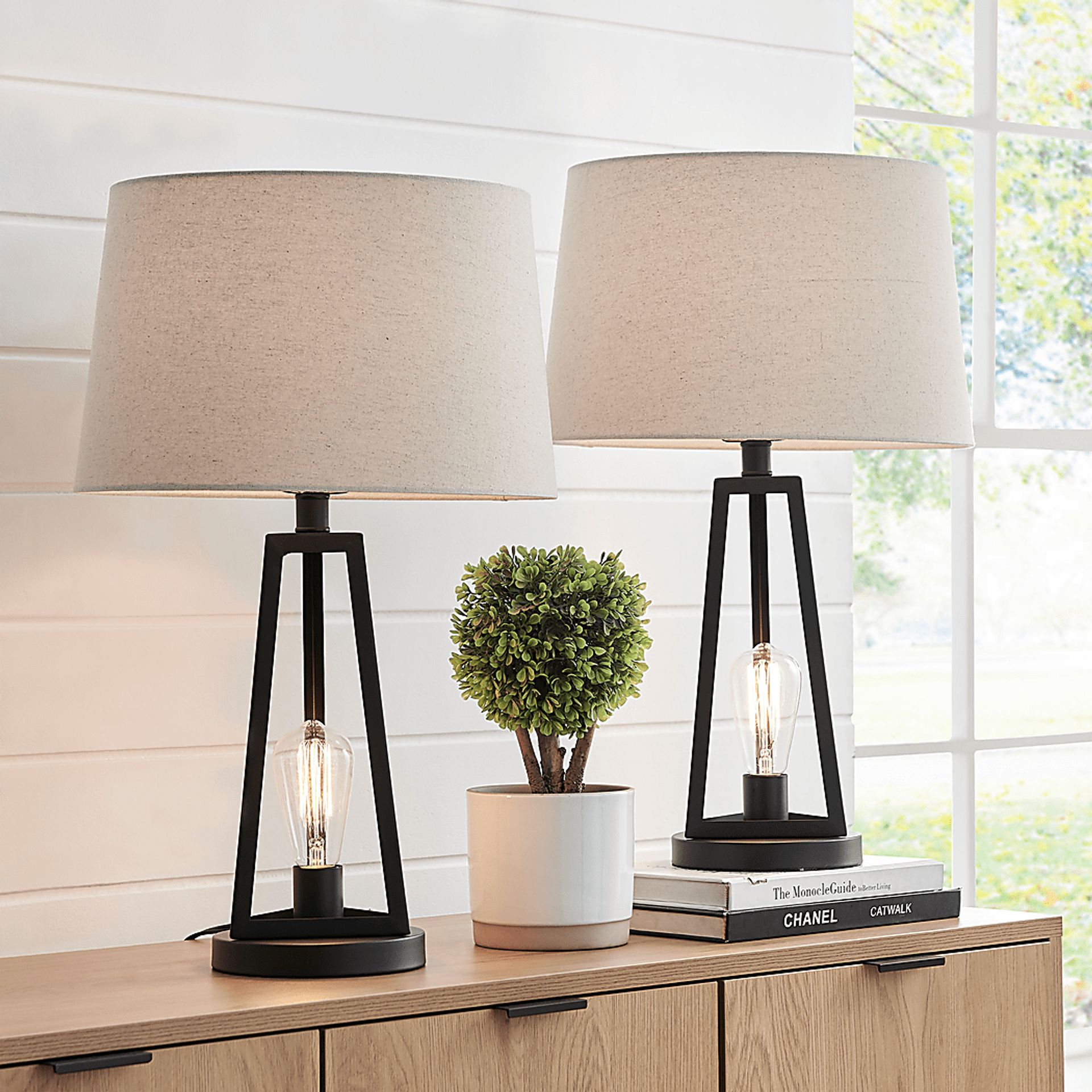 Calbria Shade Black Table Lamps, Set of 2 - Image 2