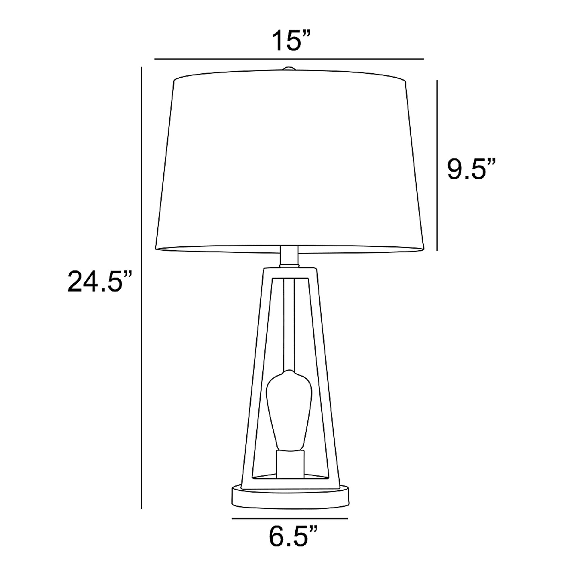 Calbria Shade Black Table Lamps, Set of 2 - Image 5