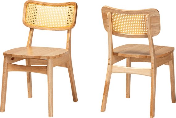 Calcasieu Light Brown Dining Chair, Set of 2