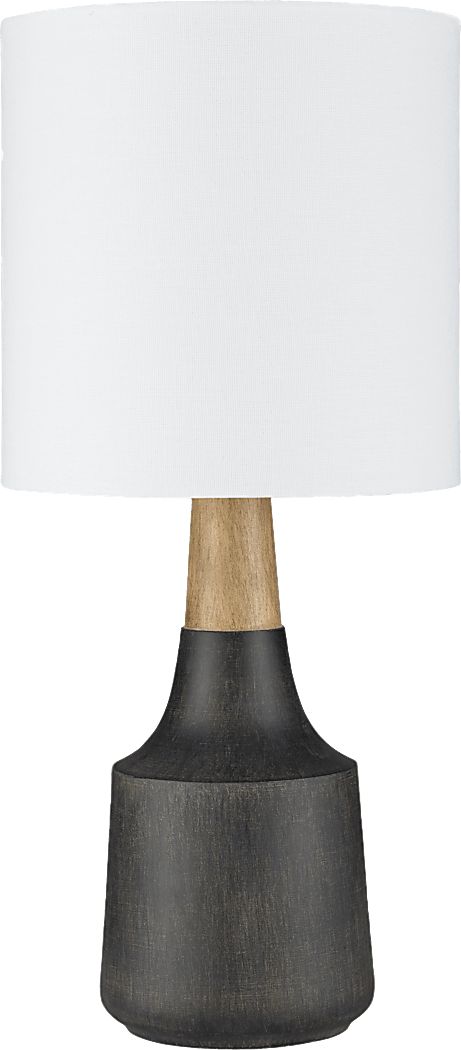 Calcite Circle Black Lamp