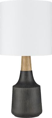 Calcite Circle Black Lamp