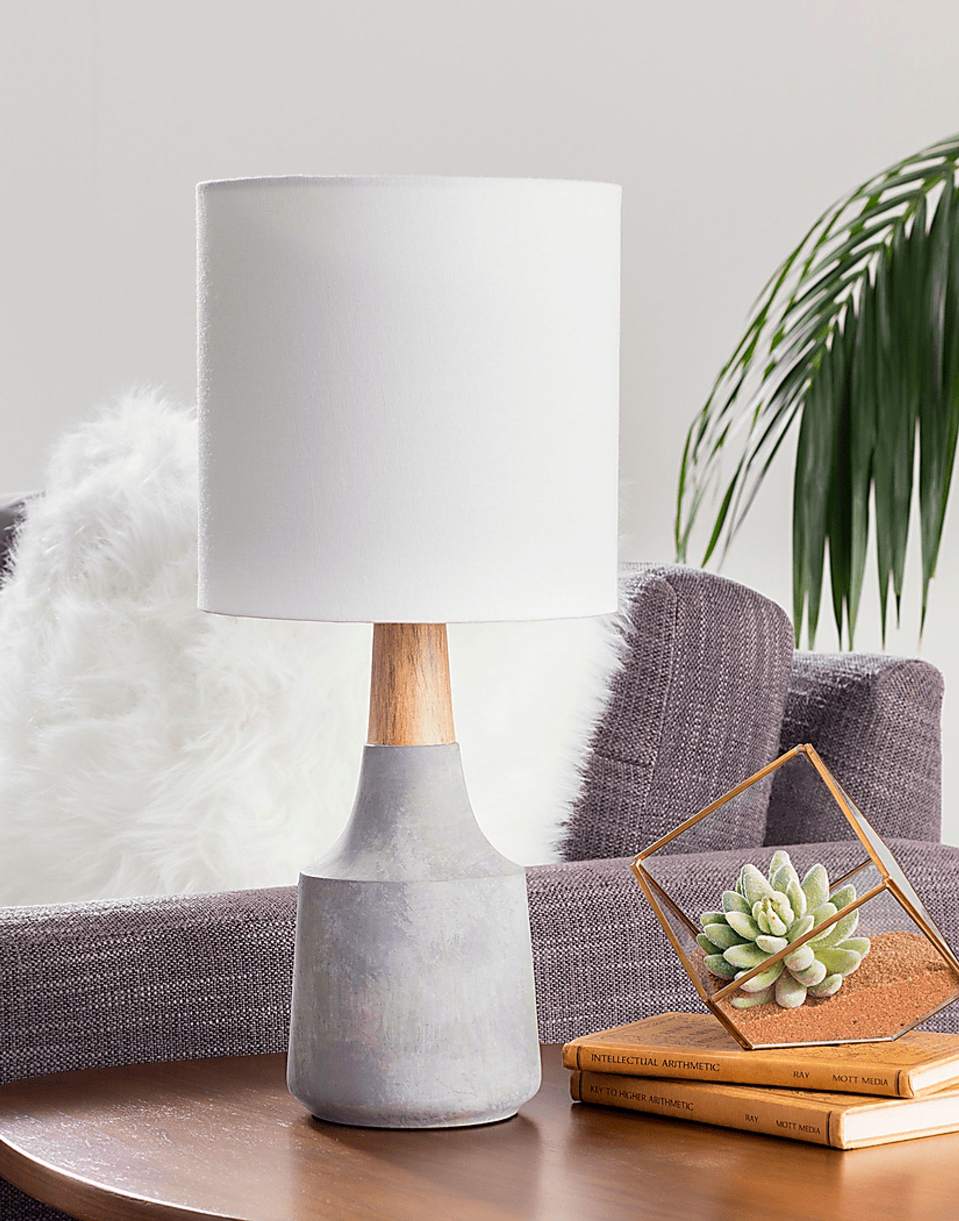 Calcite Circle Blue Lamp - Image 6