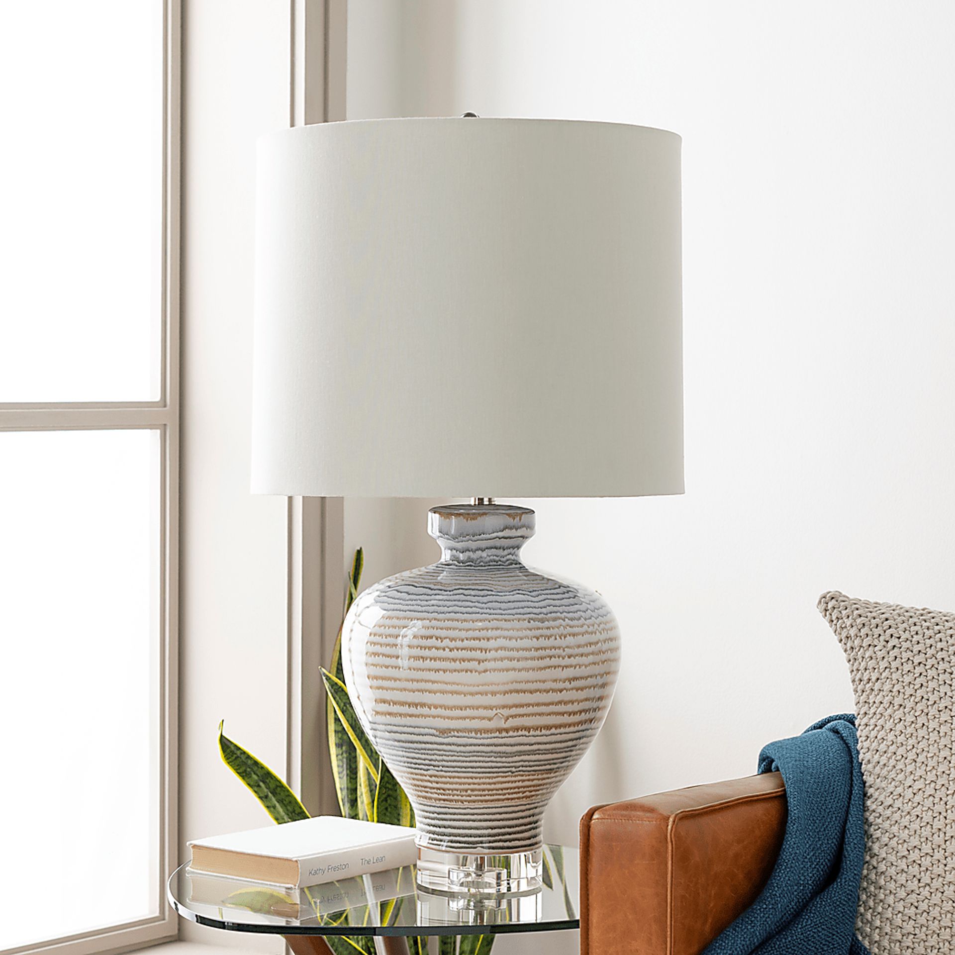 Calcott Place Cream Lamp - Image 8