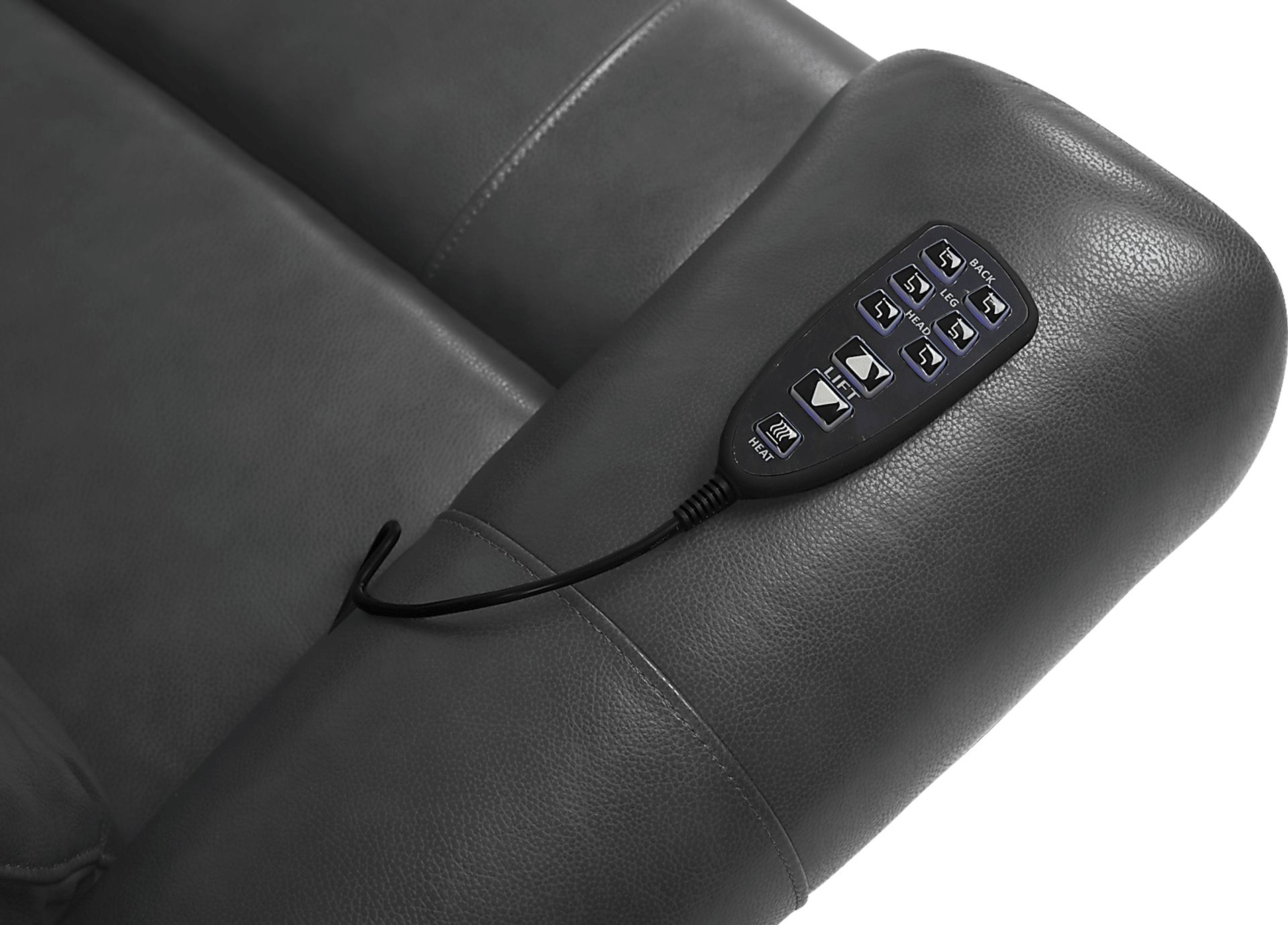 Calden Gray Lift Chair Dual Power Recliner - Image 8