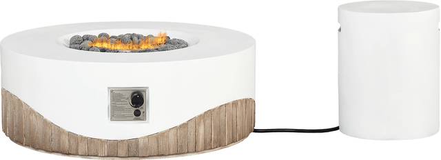 Caldo White Round Fire Pit - Thumbnail - Image 2