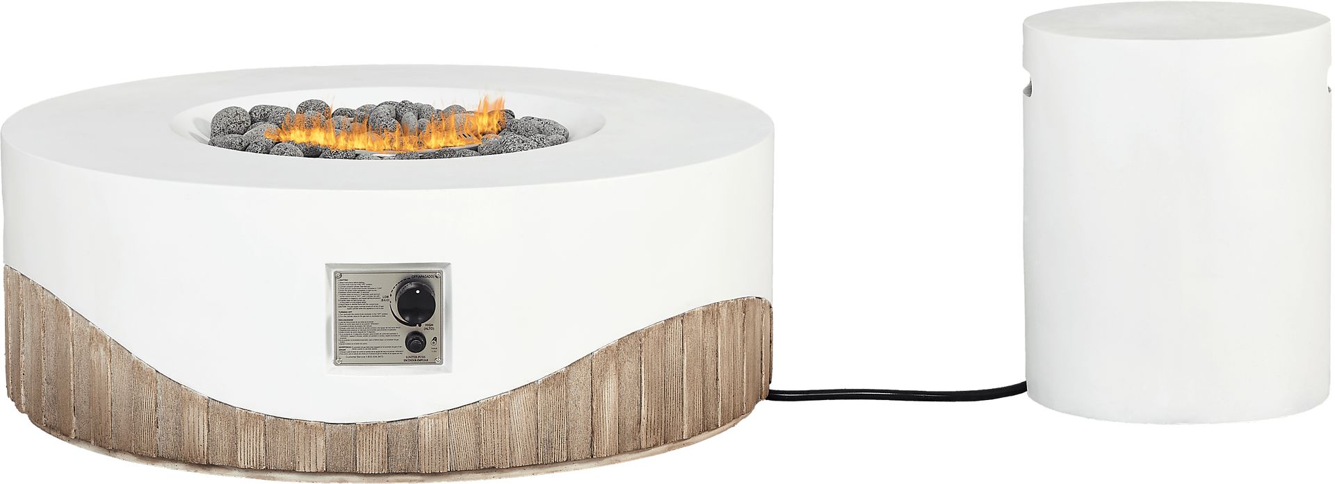 Caldo White Round Fire Pit - Image 2