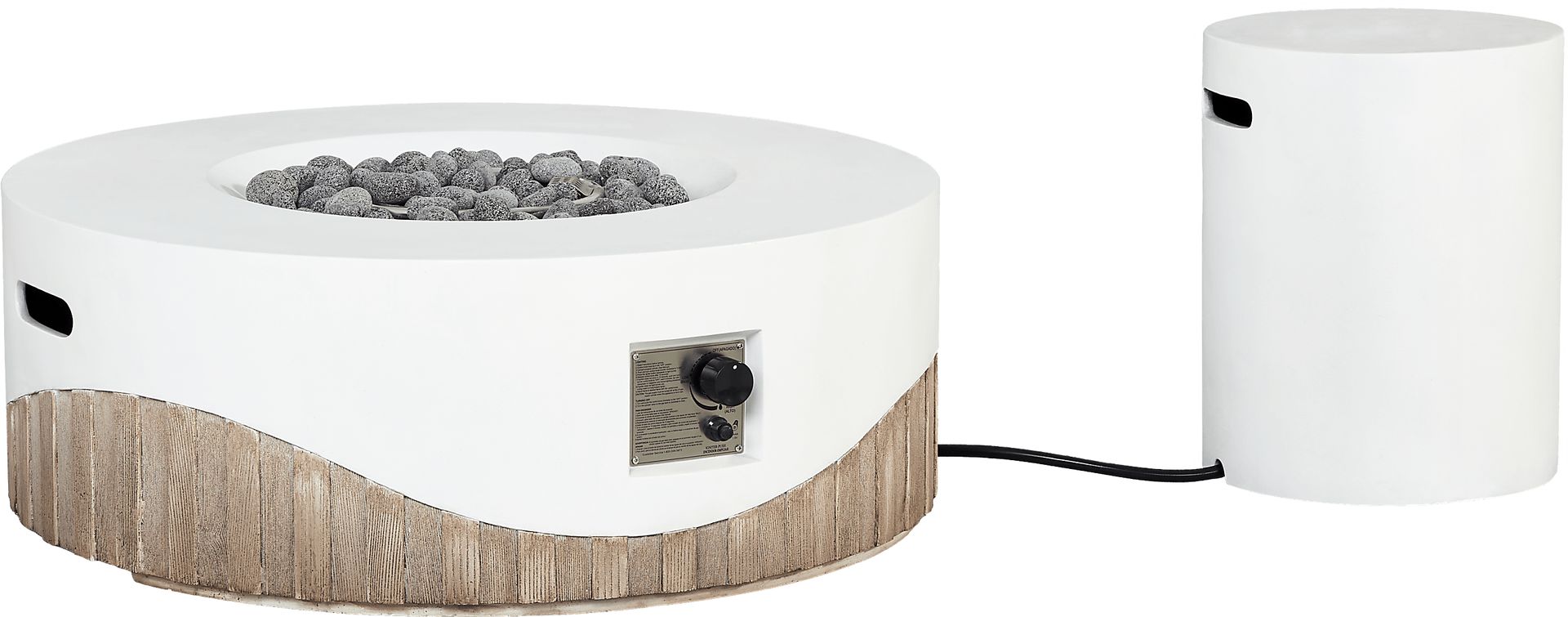 Caldo White Round Fire Pit - Image 3