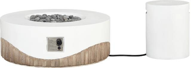 Caldo White Round Fire Pit - Thumbnail - Image 4
