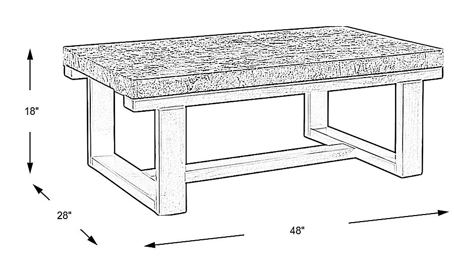 Caleb Espresso Dark Wood Cocktail Table - Rooms To Go