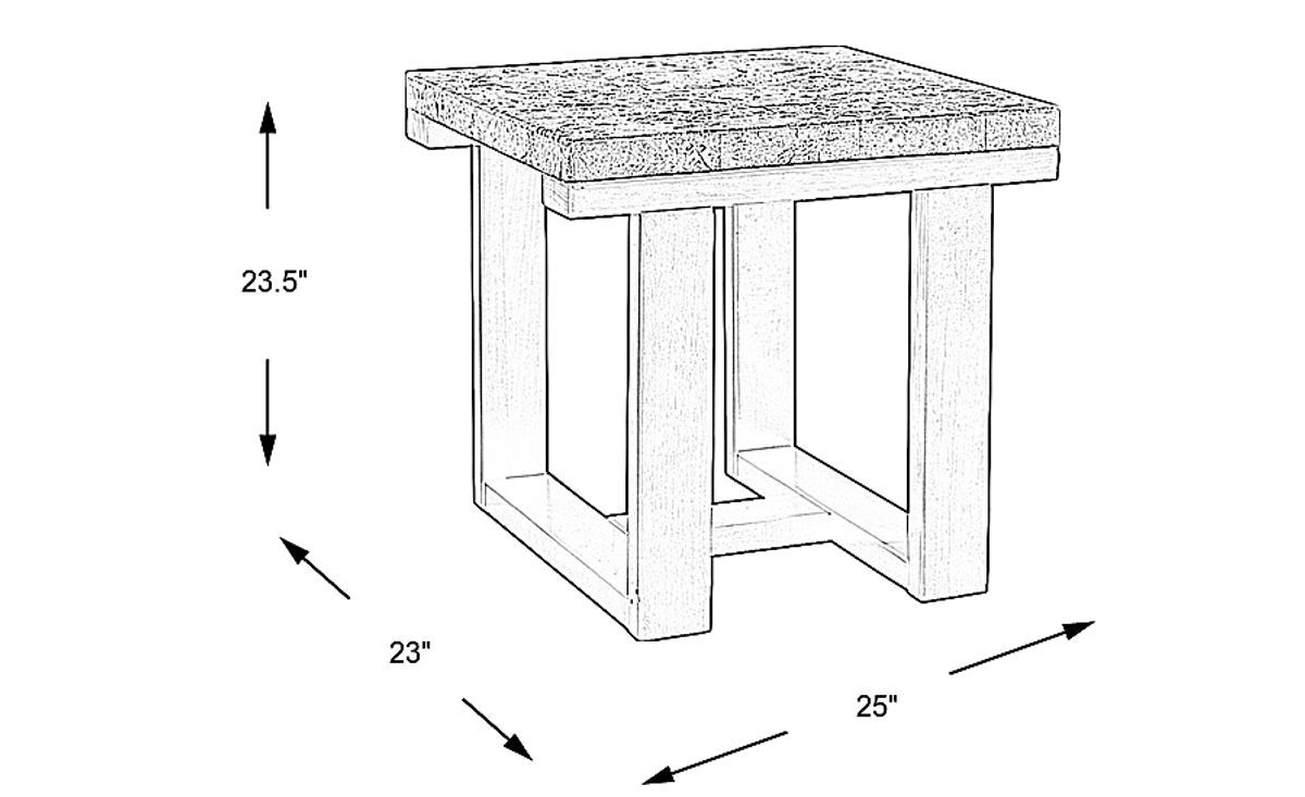 Caleb Espresso Dark Wood End Table | Rooms to Go