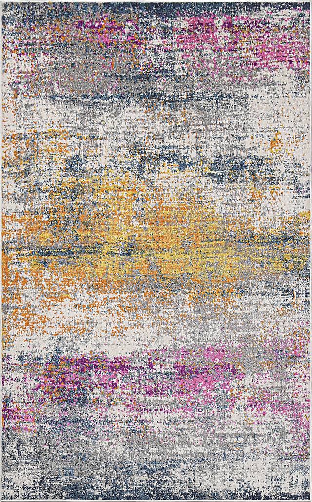 Calenora Orange/Pink 5'3 x 7'6 Rug - Thumbnail - Image 1
