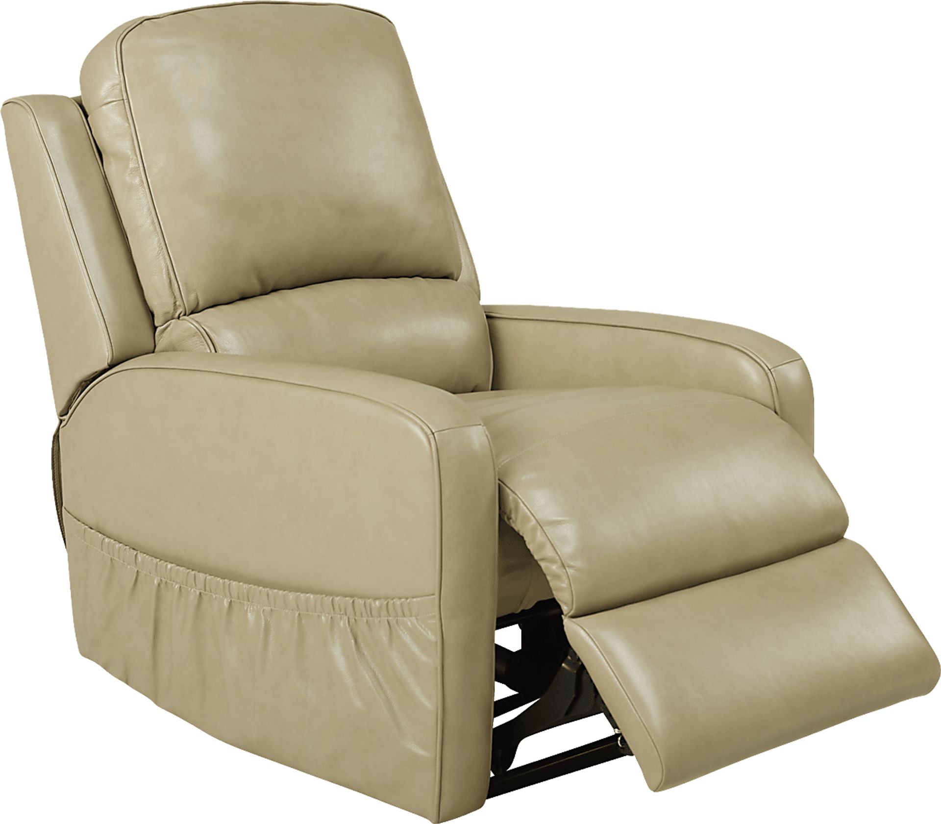 Calero Beige Leather Lift Chair Dual Power Recliner - Image 2