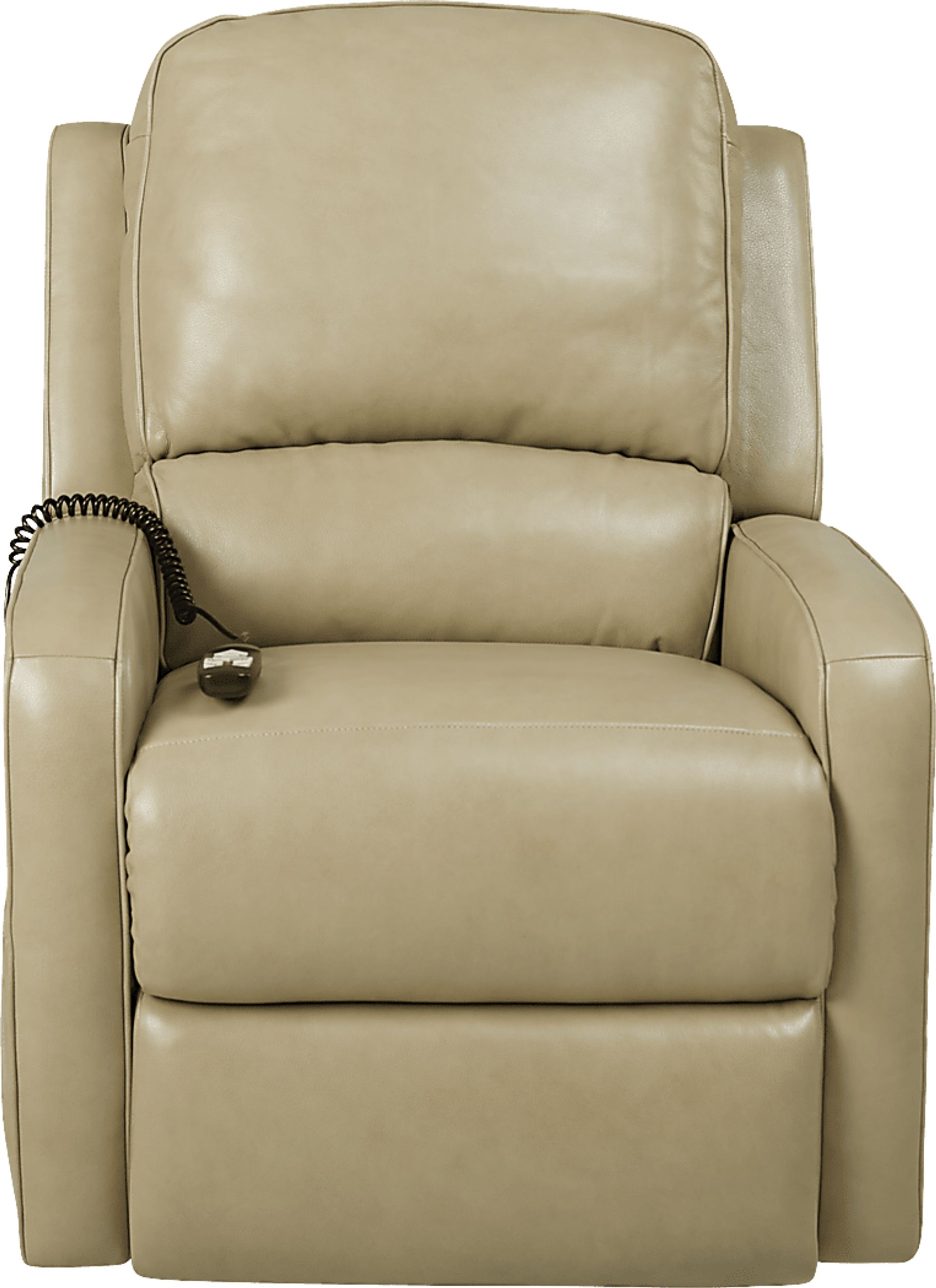 Calero Beige Leather Lift Chair Dual Power Recliner - Image 4