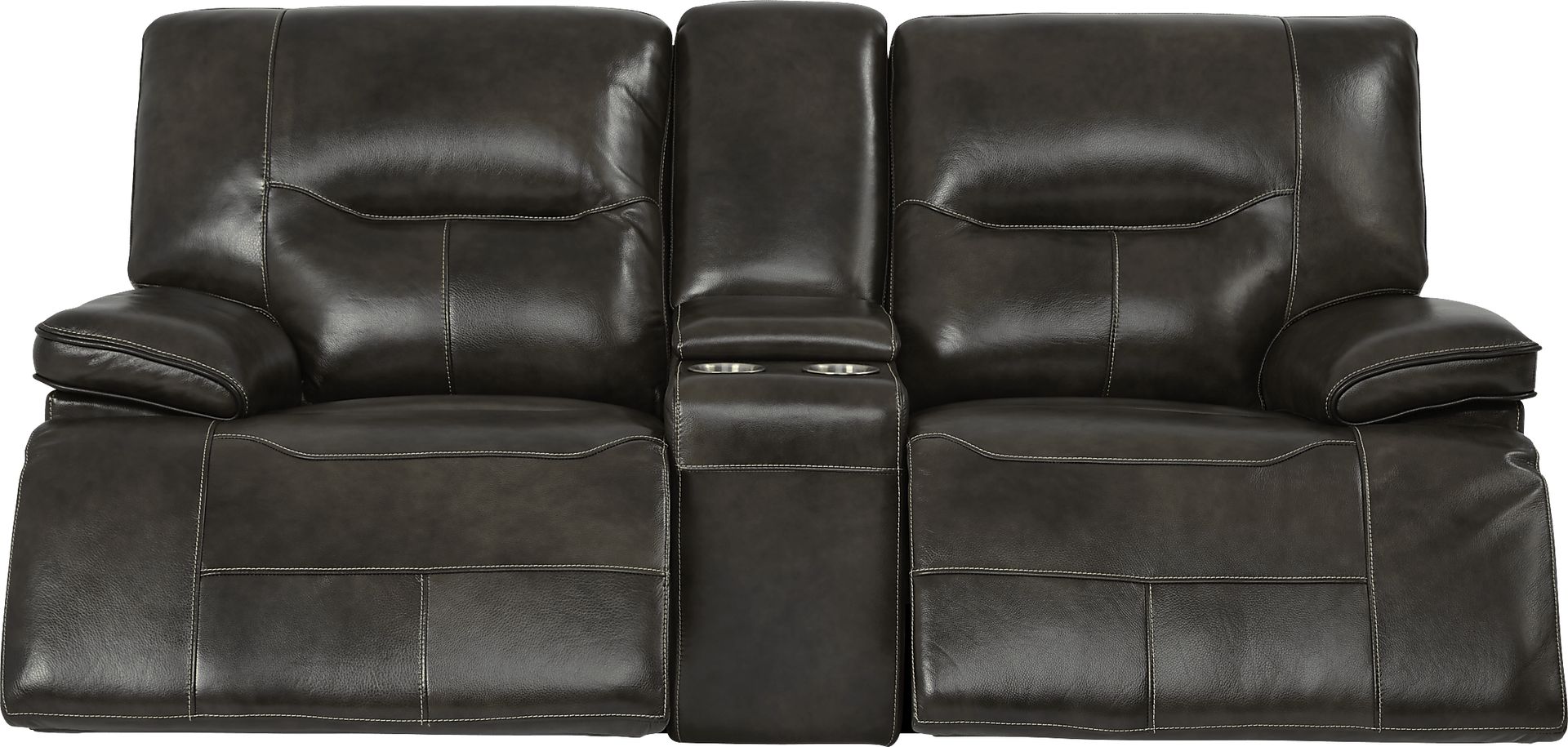 Cindy Crawford Home Caletta Gray 5 Pc Leather Power Reclining Living Room - Image 7