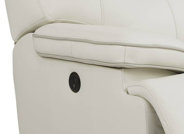 Cindy Crawford Home Caletta Off-White 3 Pc Leather Power Reclining Sectional - Thumbnail - Image 4